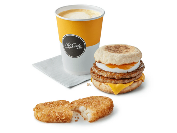 Double Sausage & Egg McMuffin Meal | NE GRUB