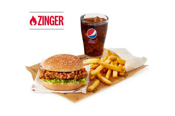 Zinger Burger Meal 🔥