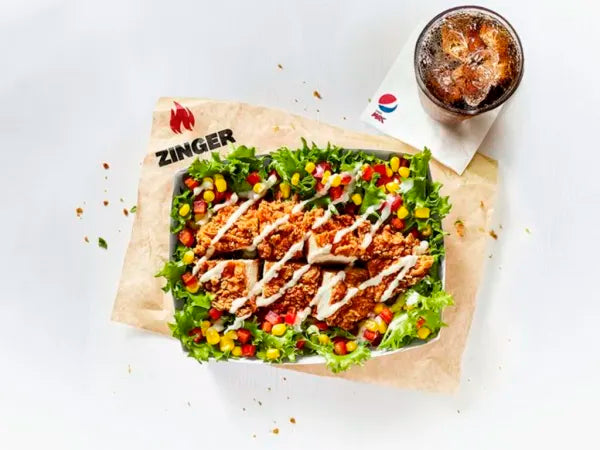 Zinger Salad Box 🔥 + Drink