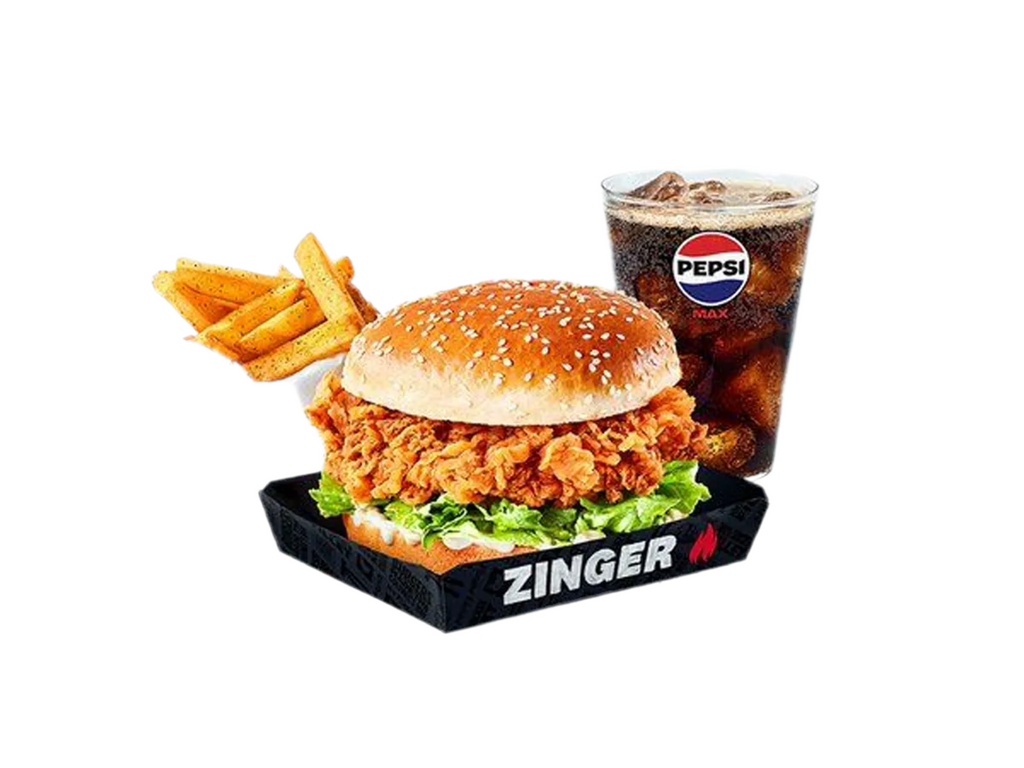 Zinger Burger Meal 🔥