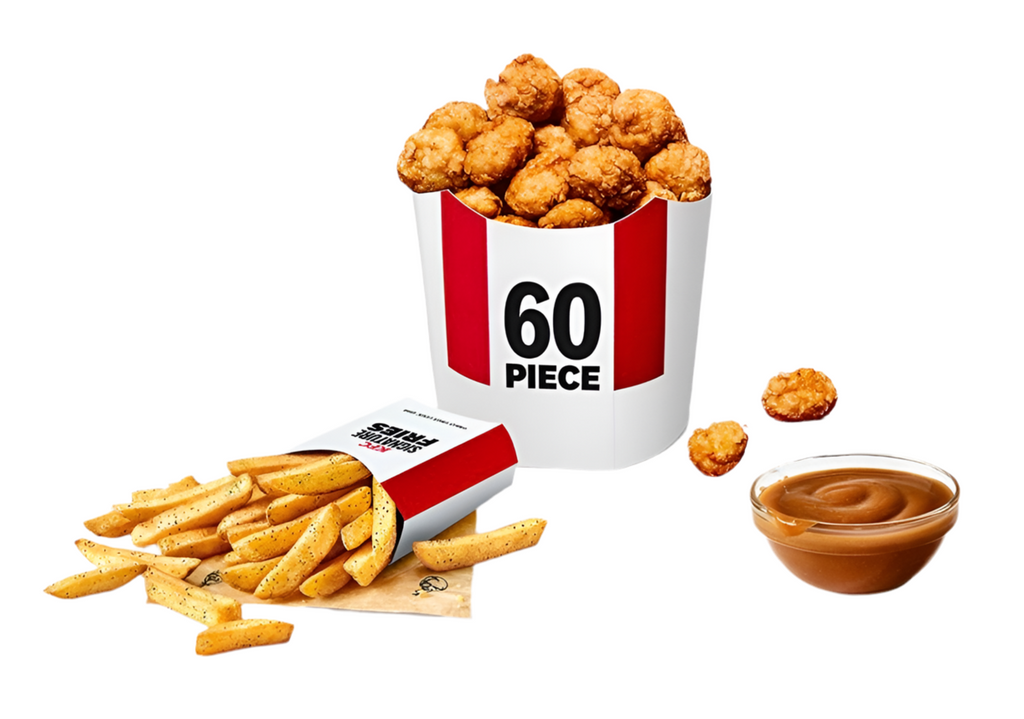 60 Pc Popcorn Bucket & 2 Large Sides