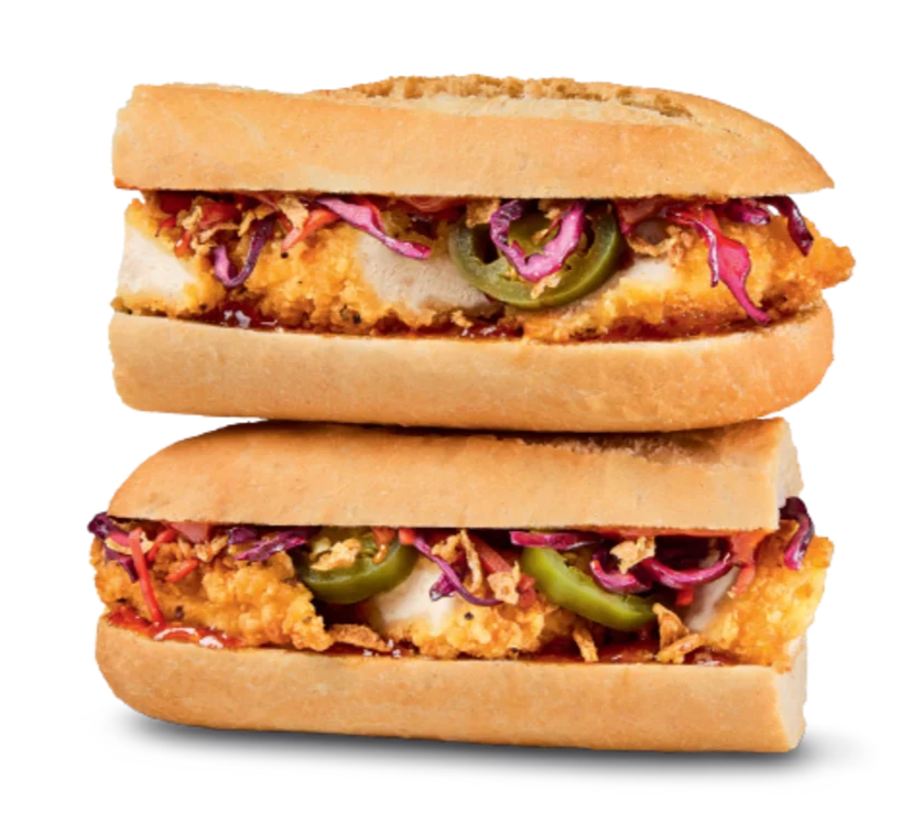 Hot Spicy Korean BBQ Chicken Baguette