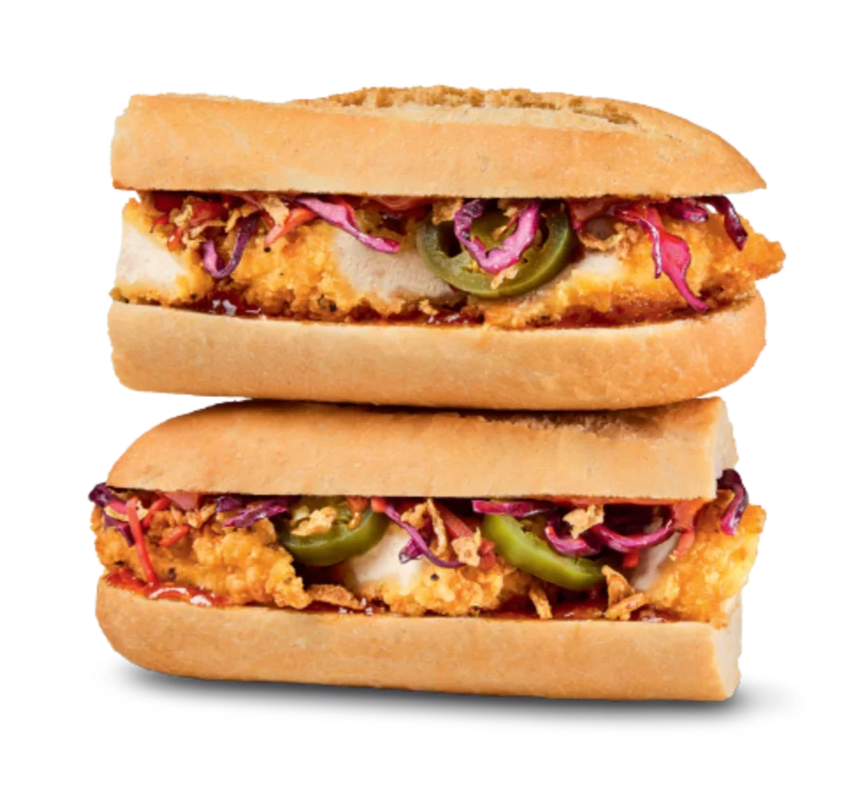 Spicy Korean BBQ Chicken Baguette