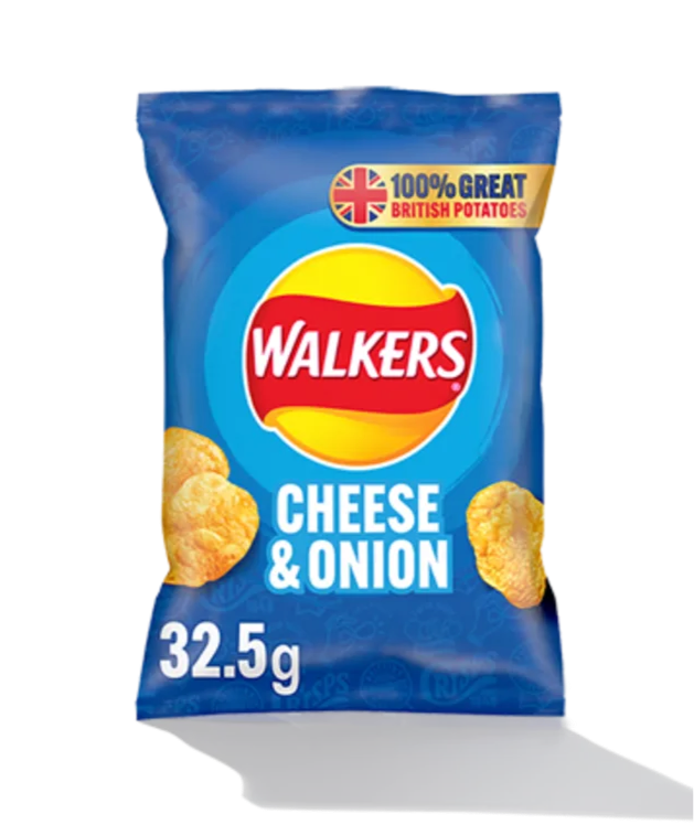 Walkers Cheese & Onion Crisps