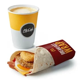 Breakfast Wrap and Drink