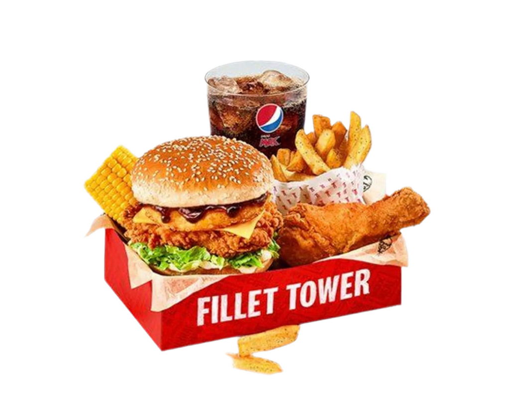 BBQ Fillet Tower Burger Box Meal