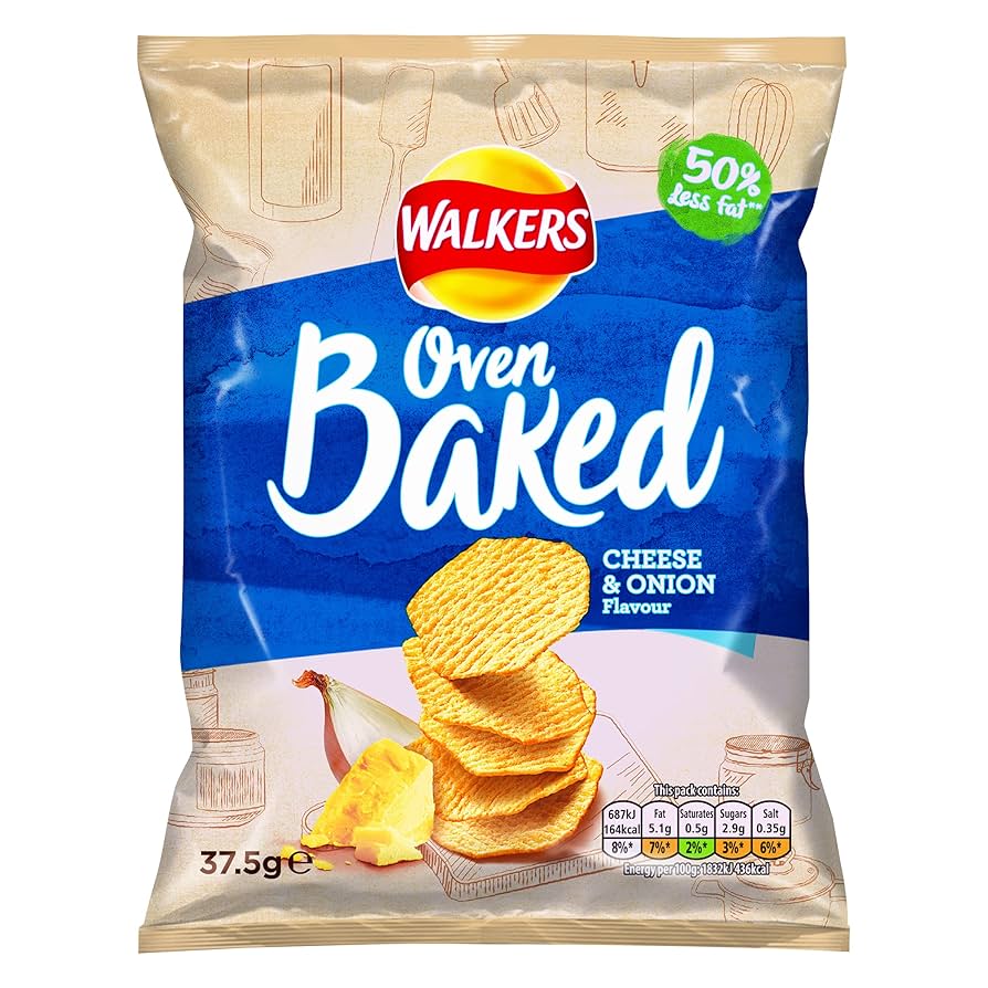 Walkers Oven Baked Cheese & Onion