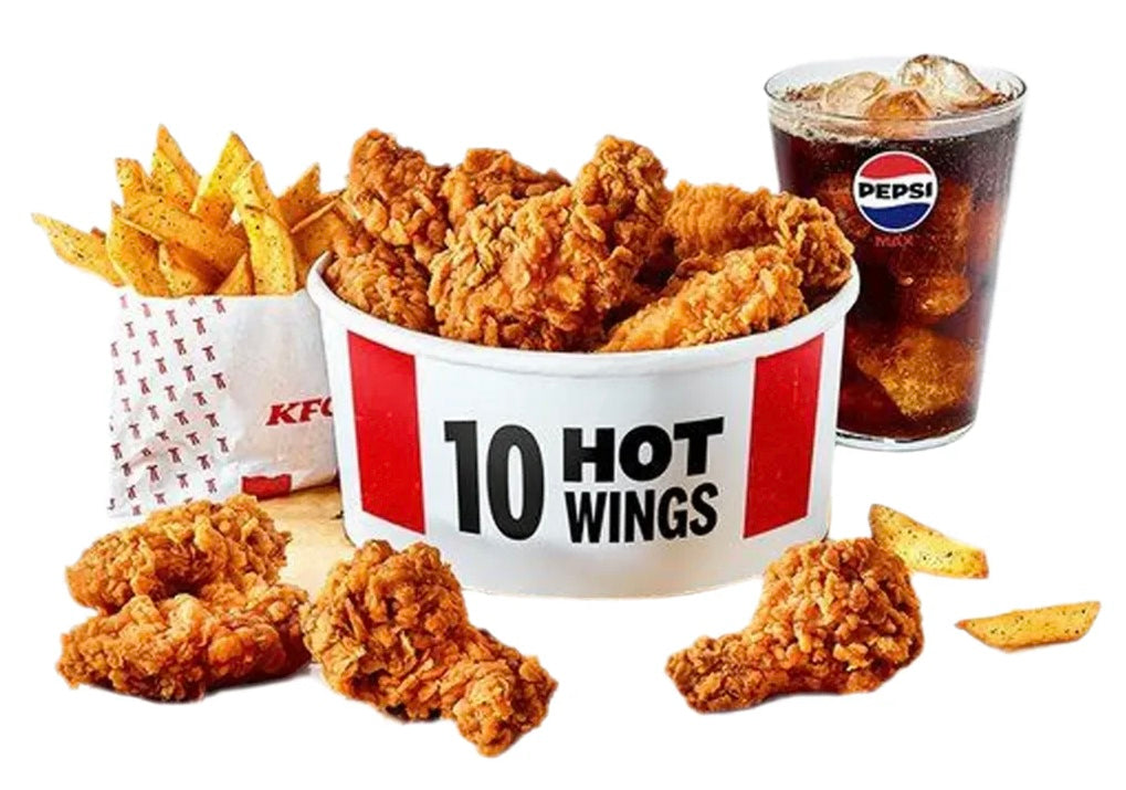 Hot Wings Meal: 10 pc 🔥