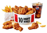 Hot Wings Meal: 10 pc 🔥