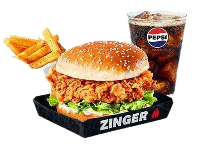 Zinger Burger Meal 🔥