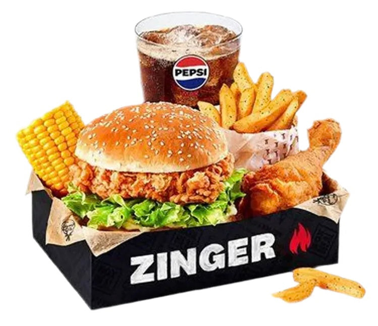 Zinger Burger Box Meal 🔥