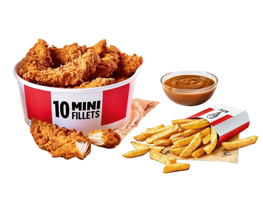 10 pc Mini Fillets Bucket & 2 Large Sides 🔥