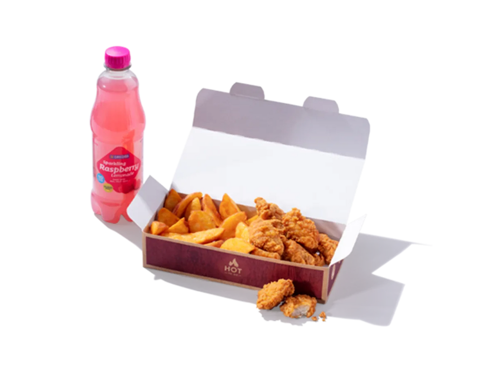 Spicy Chicken BBQ Bites Meal Box & Drink Deal