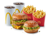 Double Burger Deal (With Drinks)