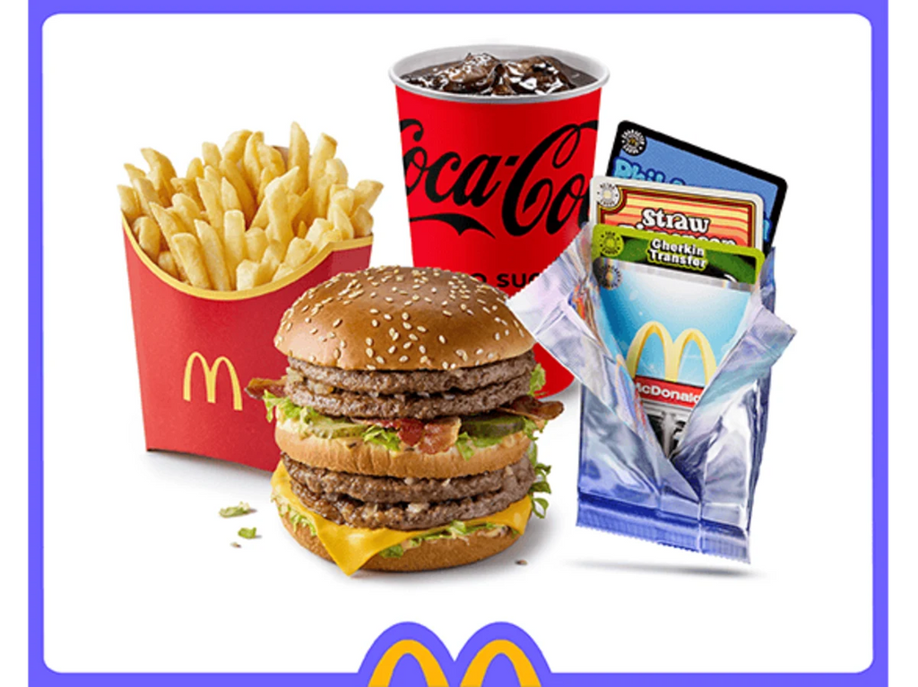 CARDS Double Big Mac with Bacon Meal