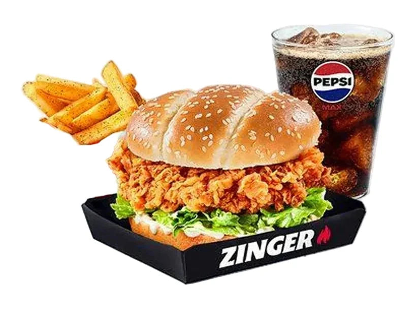Zinger Burger Meal 🔥