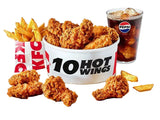 Hot Wings Meal: 10 pc 🔥