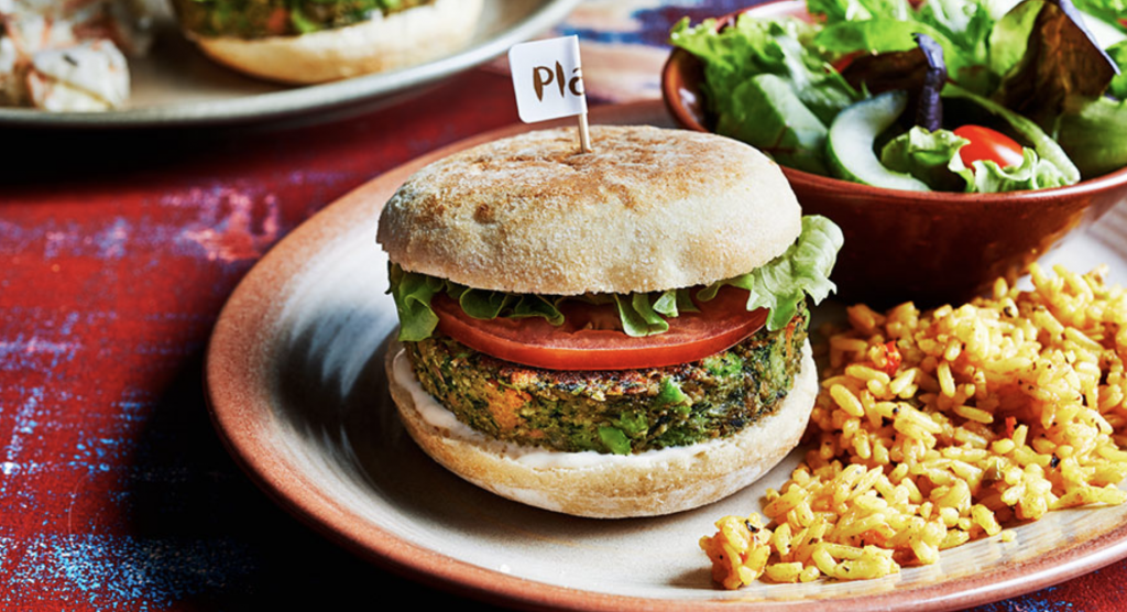 Supergreen Burger + 2 Regular sides